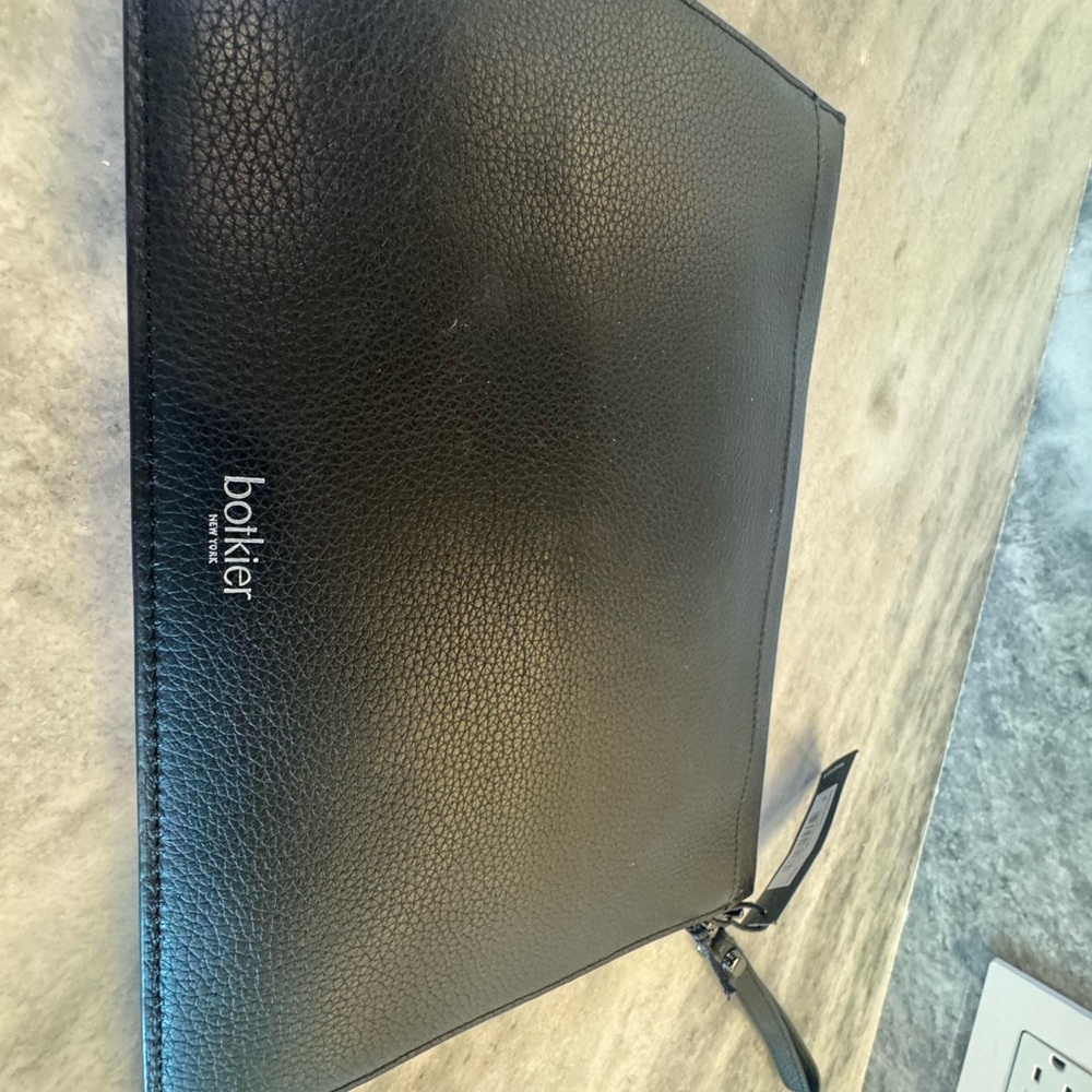 Botkier Black Leather Flap Clutch - Picture 4 of 7